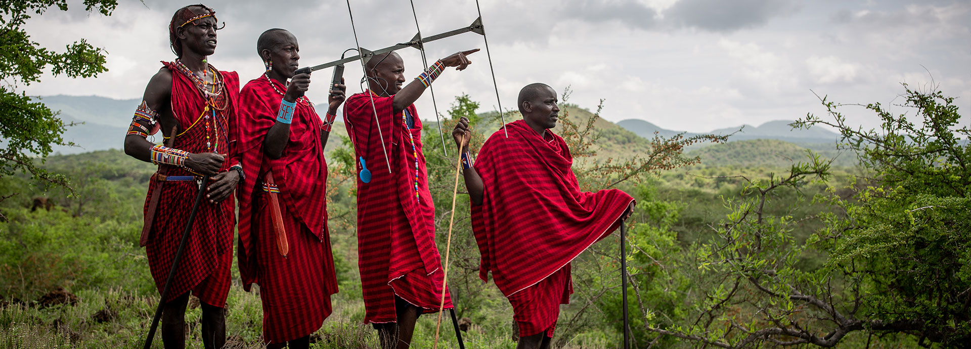 Masai conservation occurring at Campi Ya Kanza in Kenya