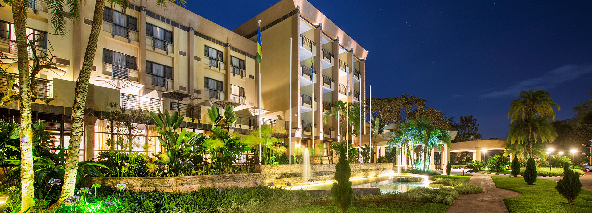 Kigali Serena lights up in the evening