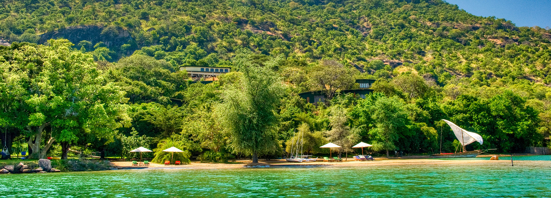 Pumulani Safari Lodge on the banks of Lake Tanganyika, Tanzania