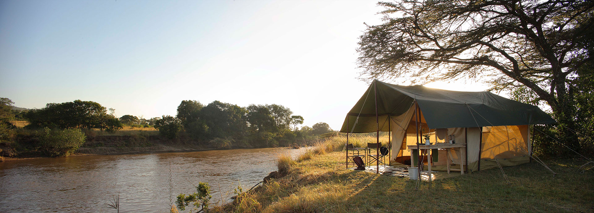Luxury tents on a horse riding safari in Kenya with Safaris Unlimited