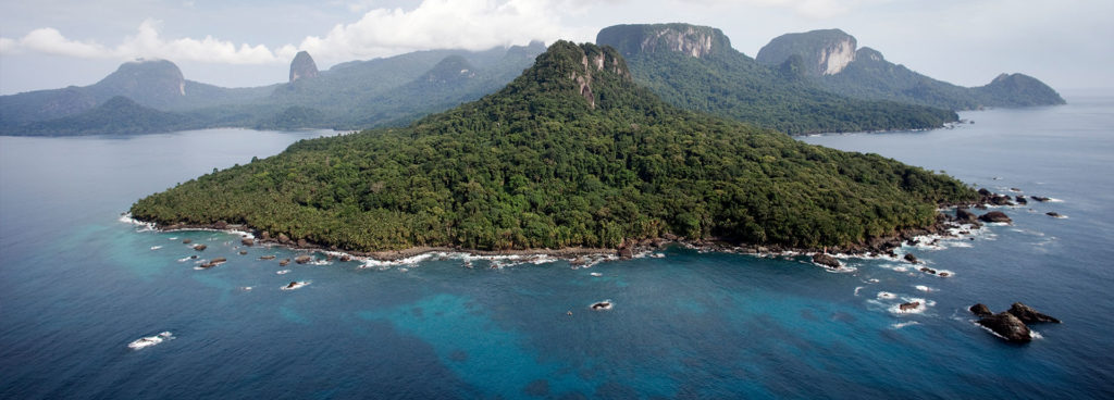Aerial view of Principe Island