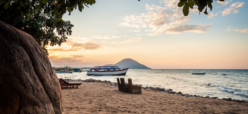 The beautiful lake Malawi in Africa