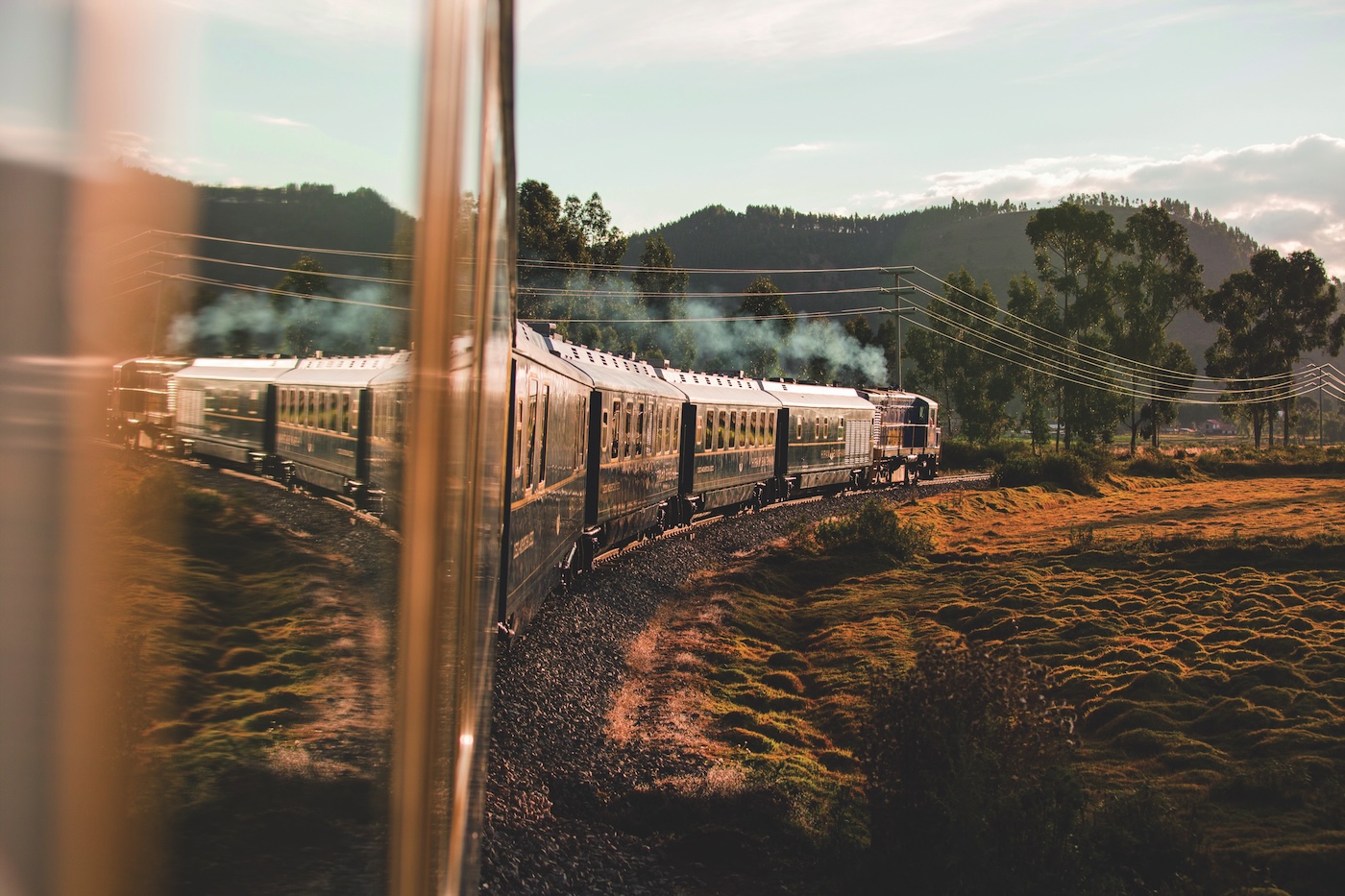 The Hiram Bingham train on the way to Machu Picchu, Peru