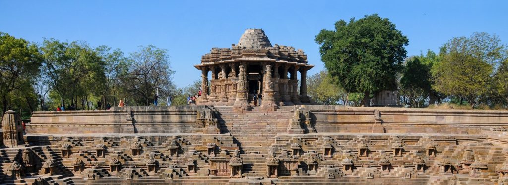 The stepped tank and sun temple at Modhera, a Harappan-era heritage site near Rann Riders.
