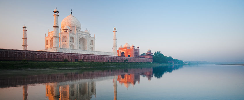 India's Taj Mahal, from Mehtab Bagh Gardens