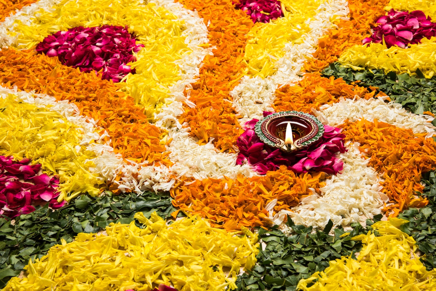 Flower mandala doe Diwali in India