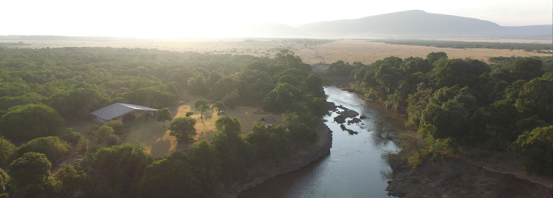 Spectacular panoramic view of Kenya's Mara River