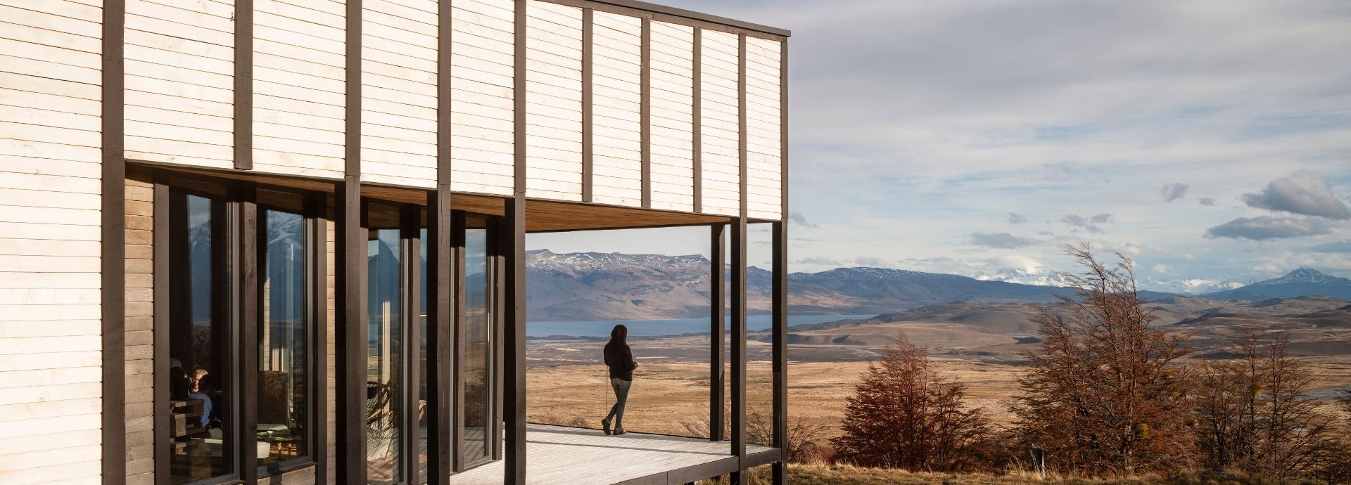 luxury Patagonia lodge in winter